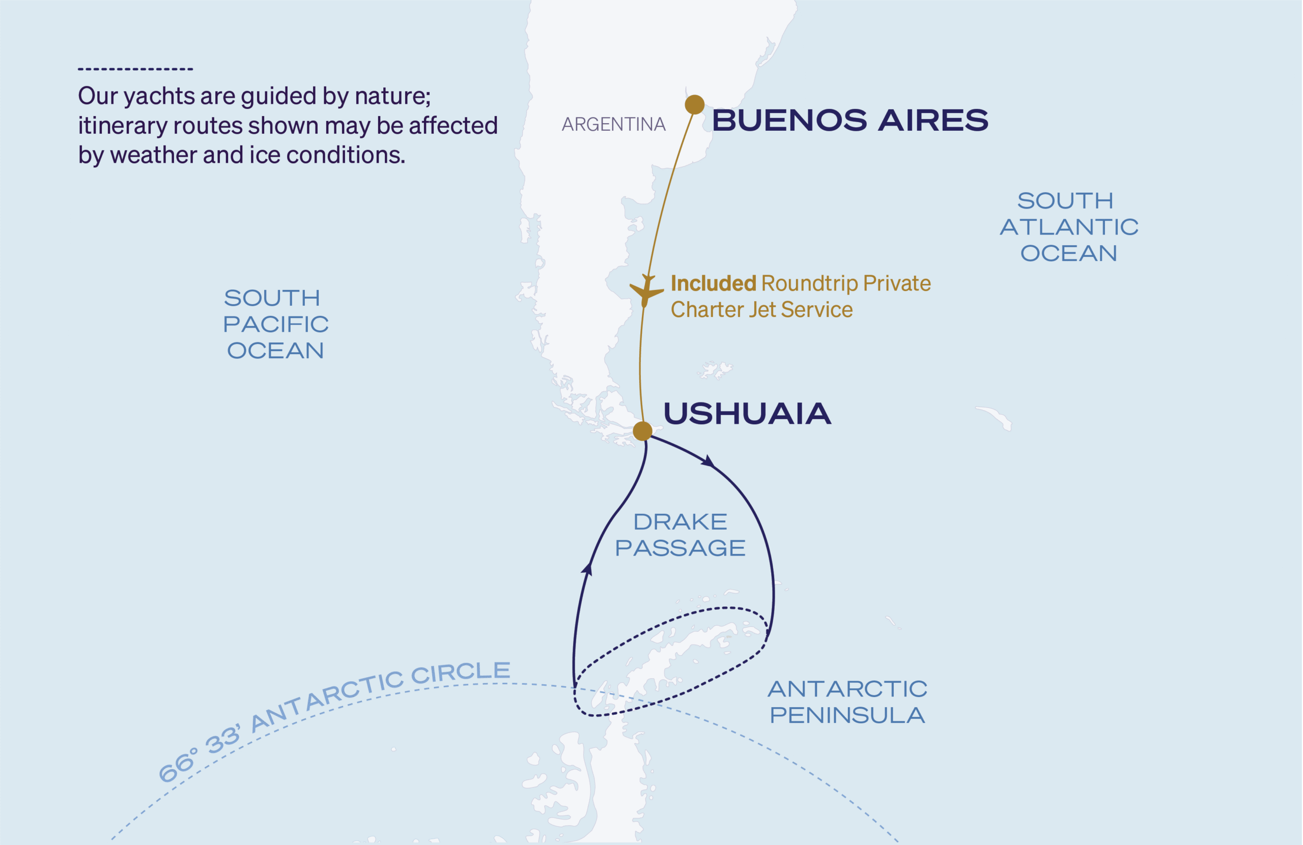 Map for 11-Night Ushuaia Roundtrip  2.14.27