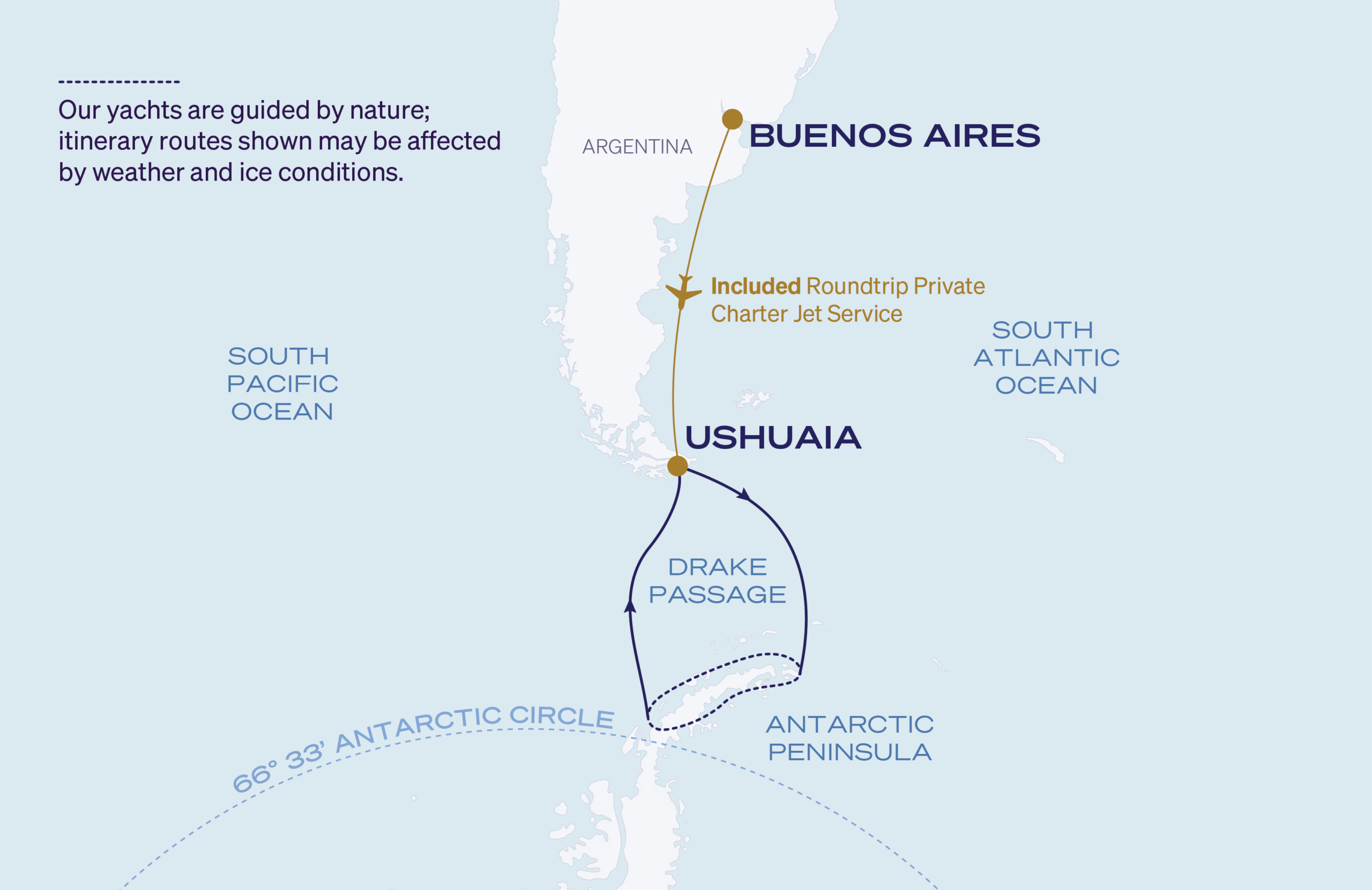 Map for 11-Night Ushuaia Roundtrip 2.19.27