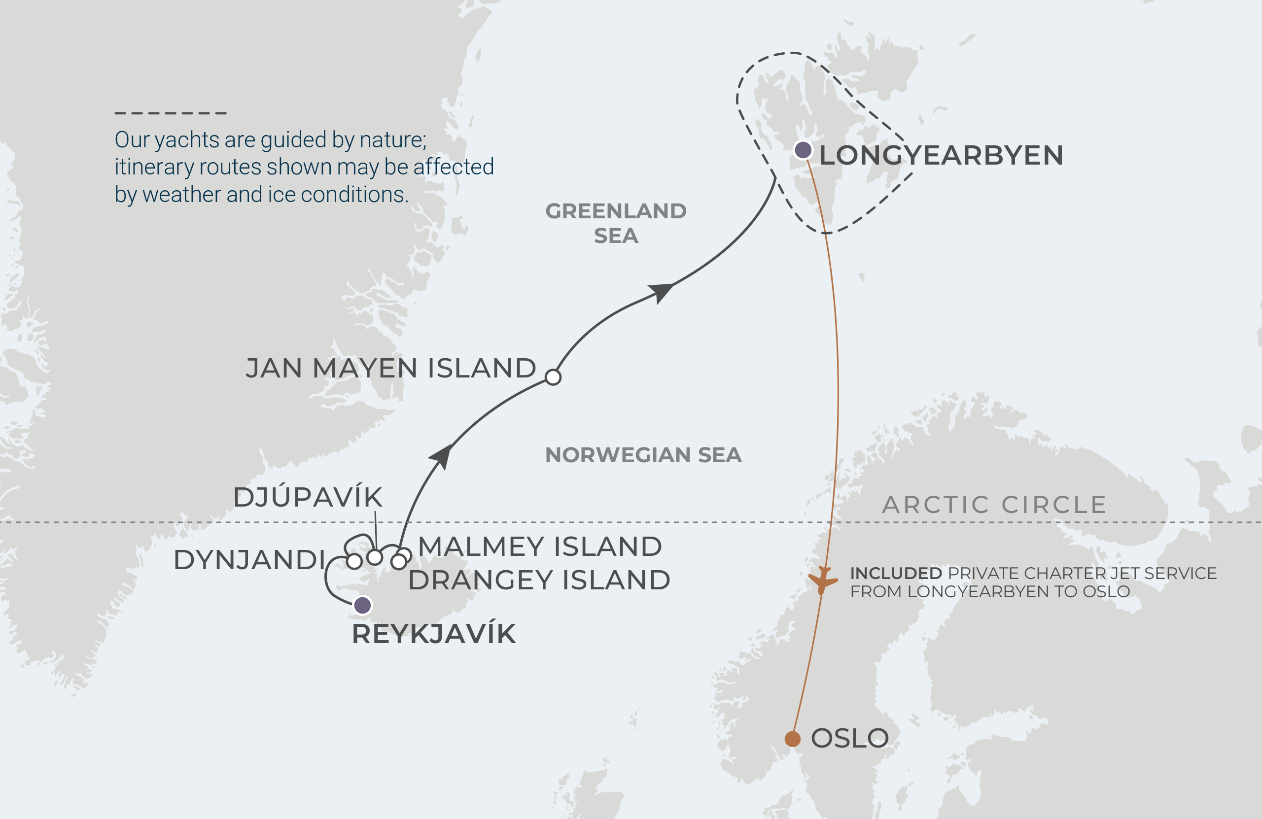 Map for 10-Night Reykjavík to Longyearbyen 6.30.27