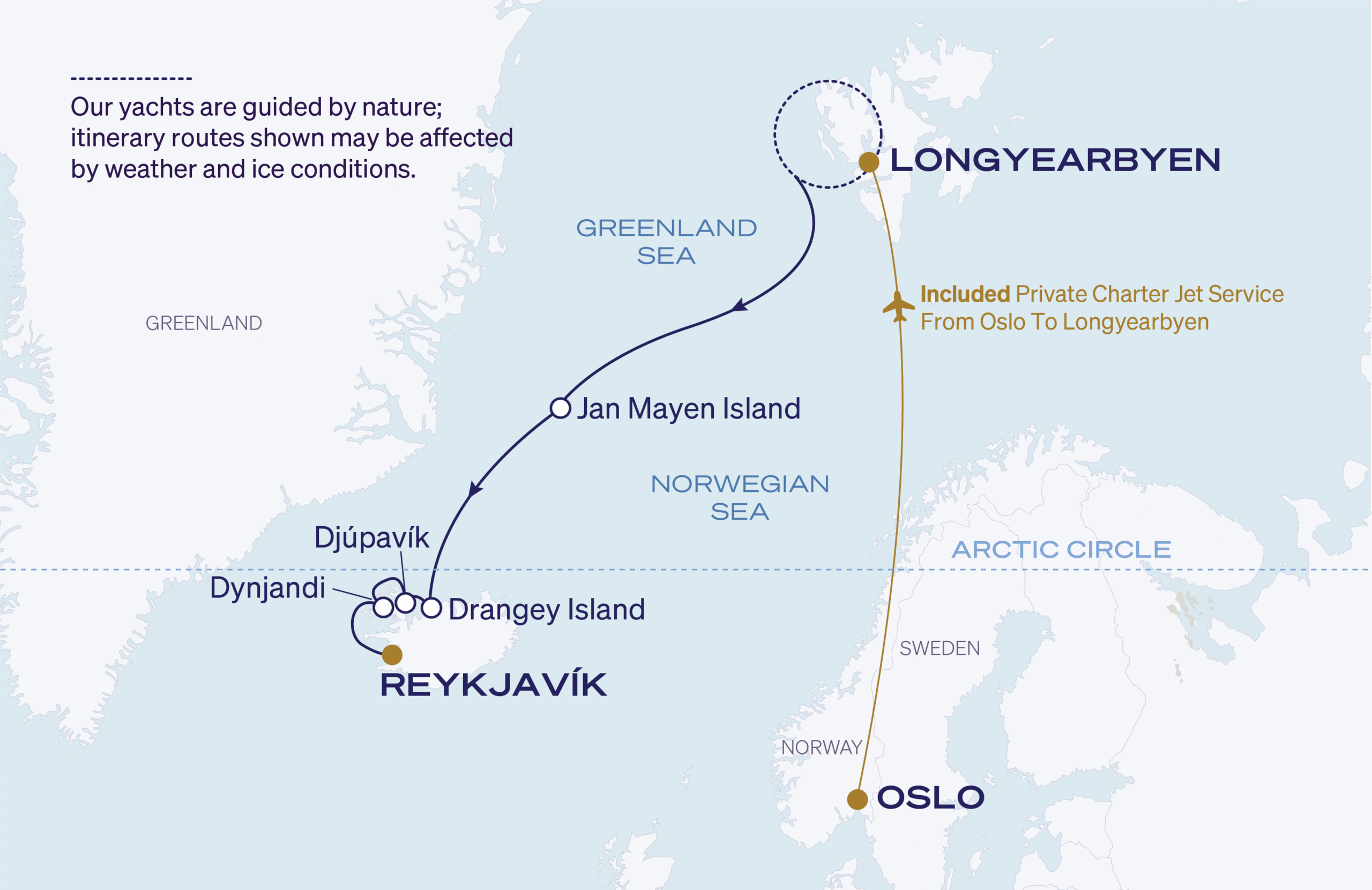 Map for 10-Night Longyearbyen to Reykjavík 7.10.27