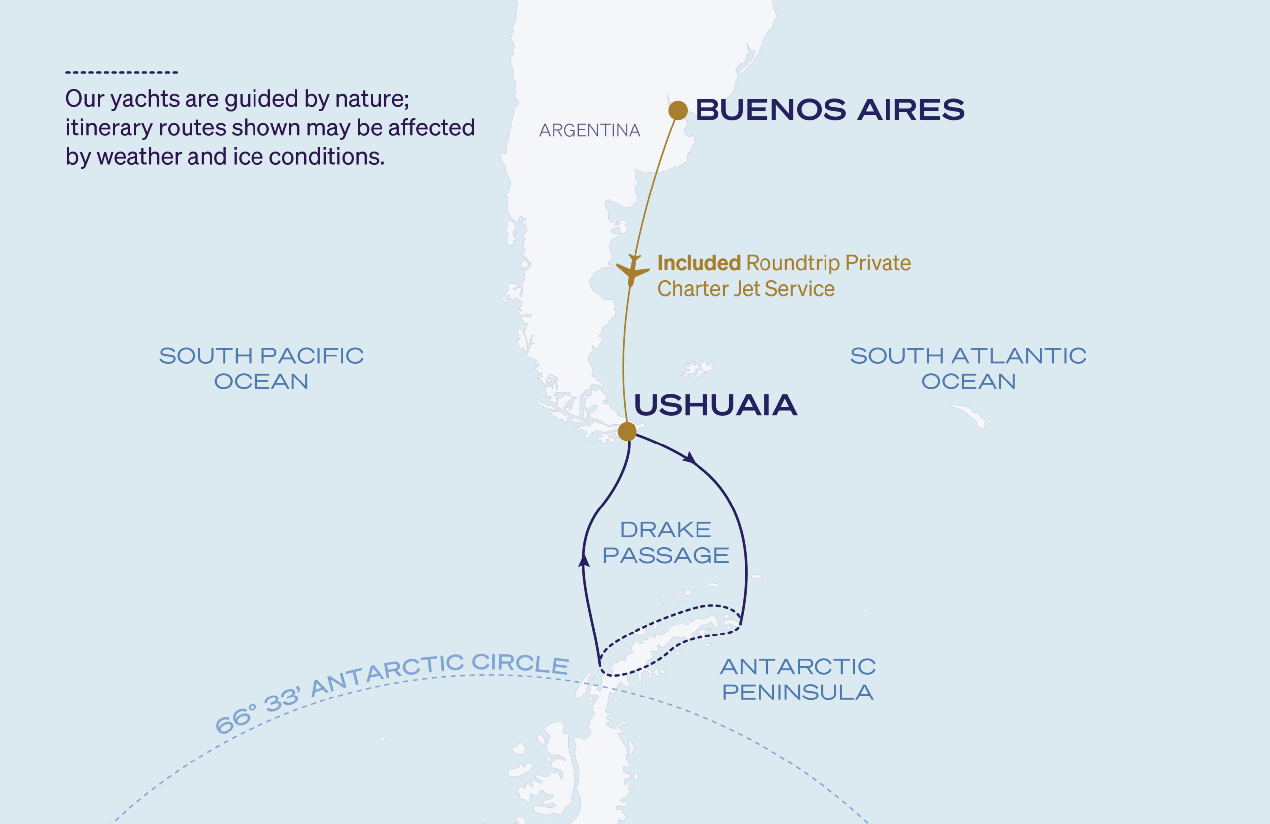 Map for 10-Night Ushuaia Roundtrip 1.15.28