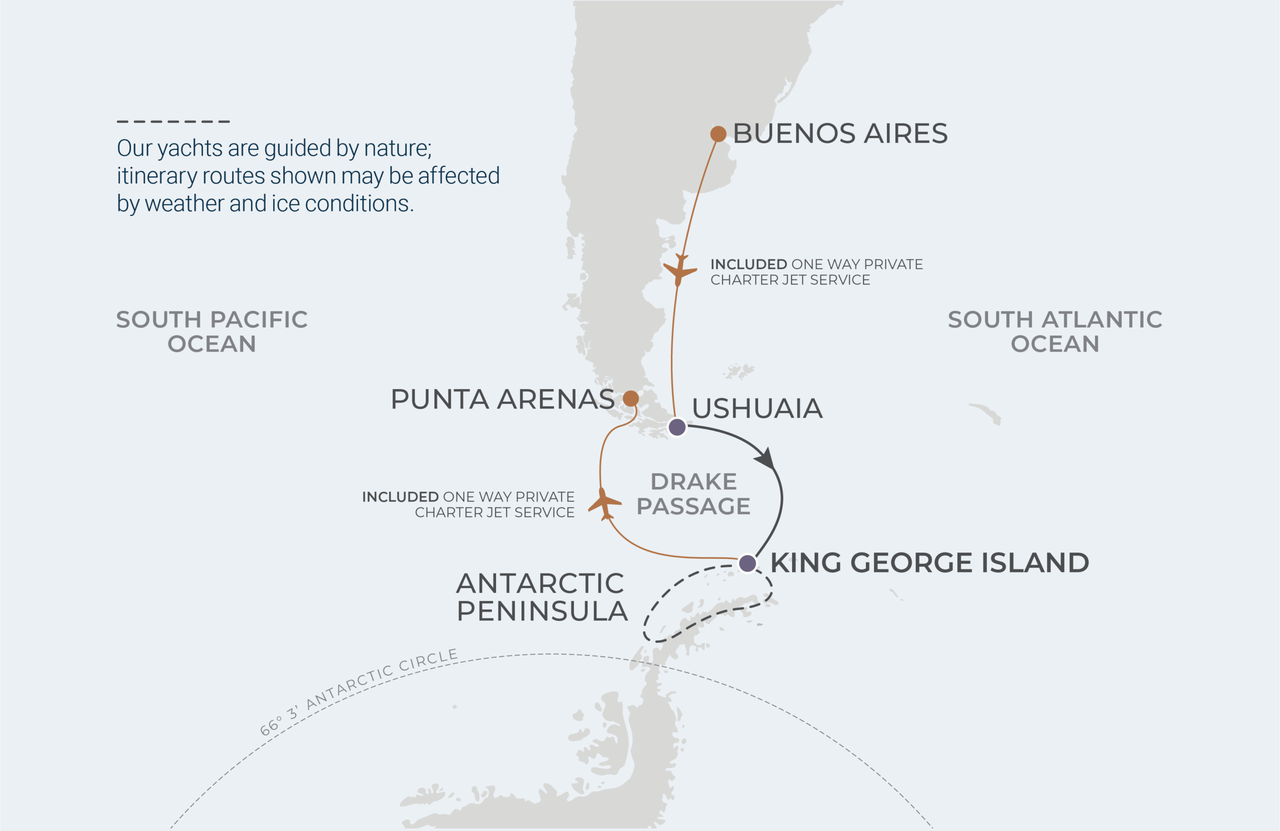 Map for 9-Night Ushuaia to King George Island 2.3.28