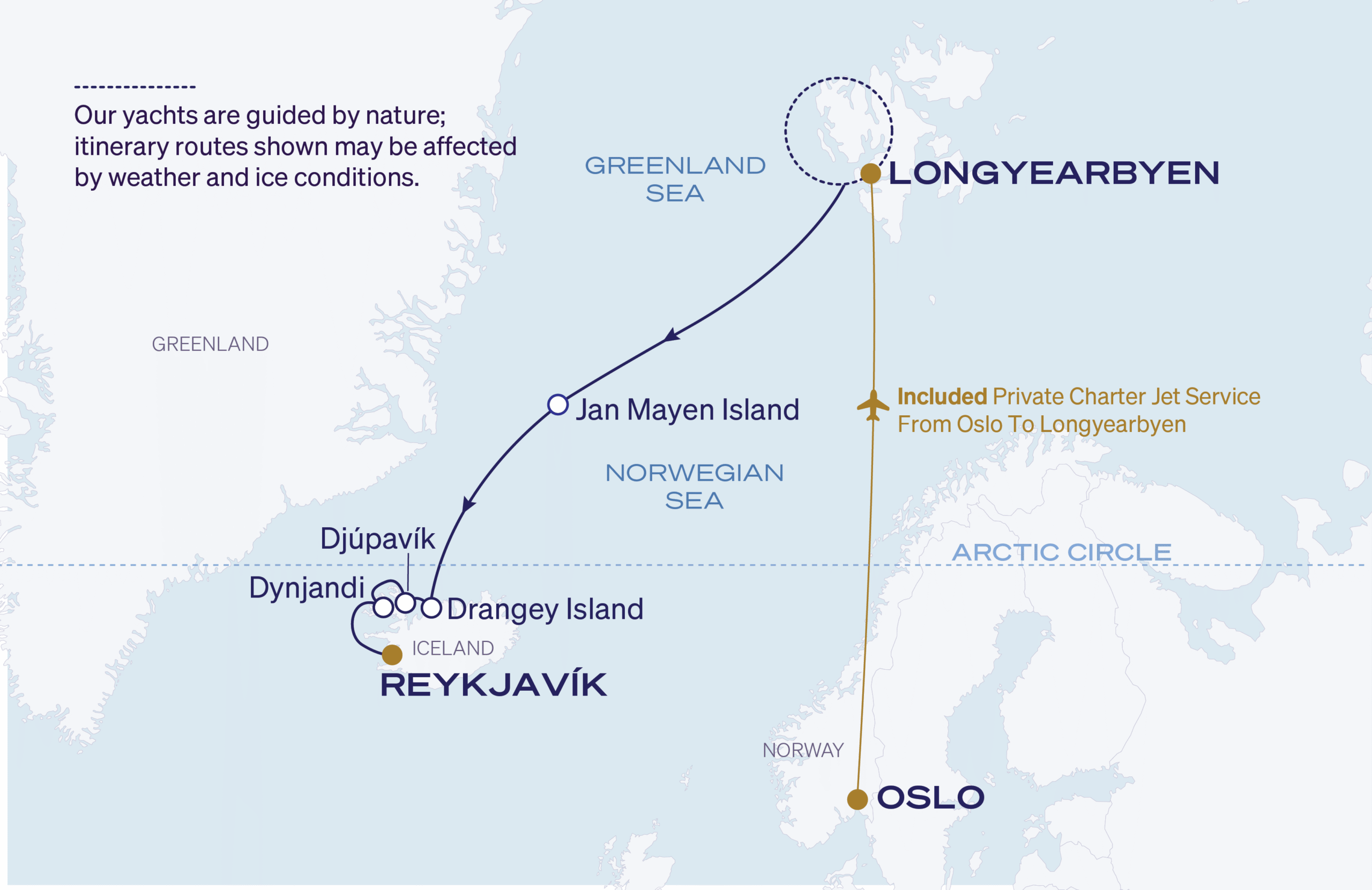 Map for 10-Night Longyearbyen to Reykjavík 6.17.28