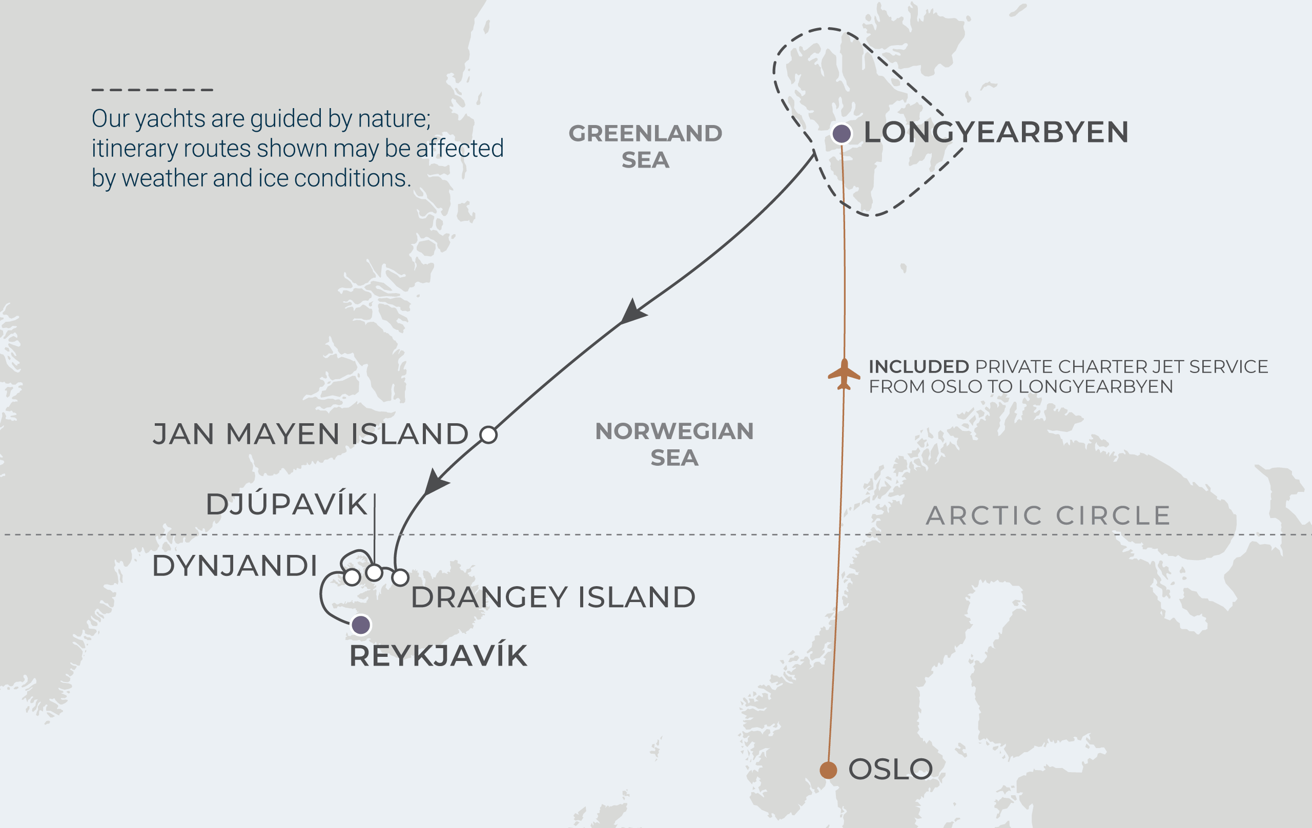 Map for 10-Night Longyearbyen to Reykjavik 6.17.28