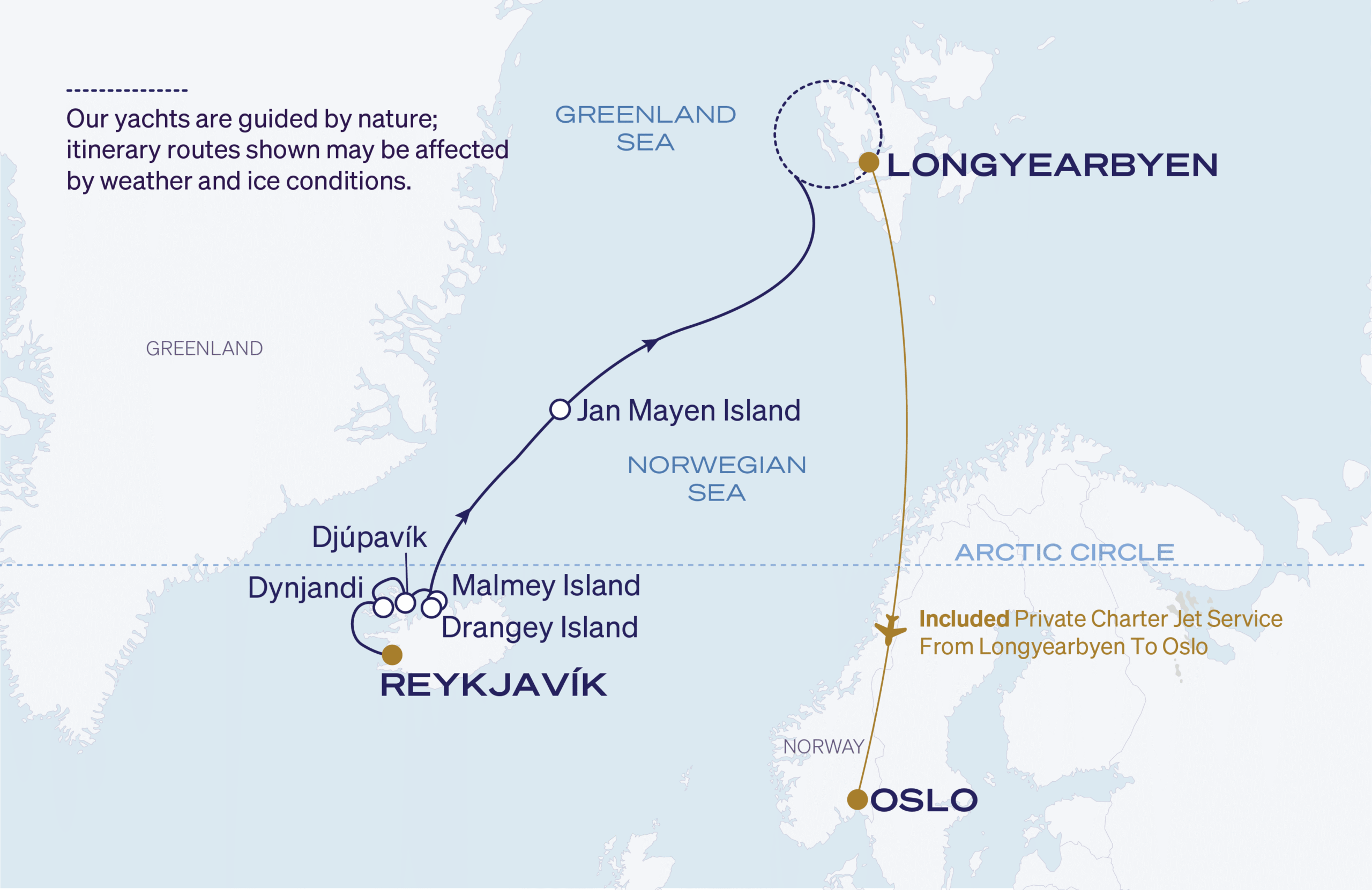 Map for 11-Night Reykjavík to Longyearbyen 6.22.28