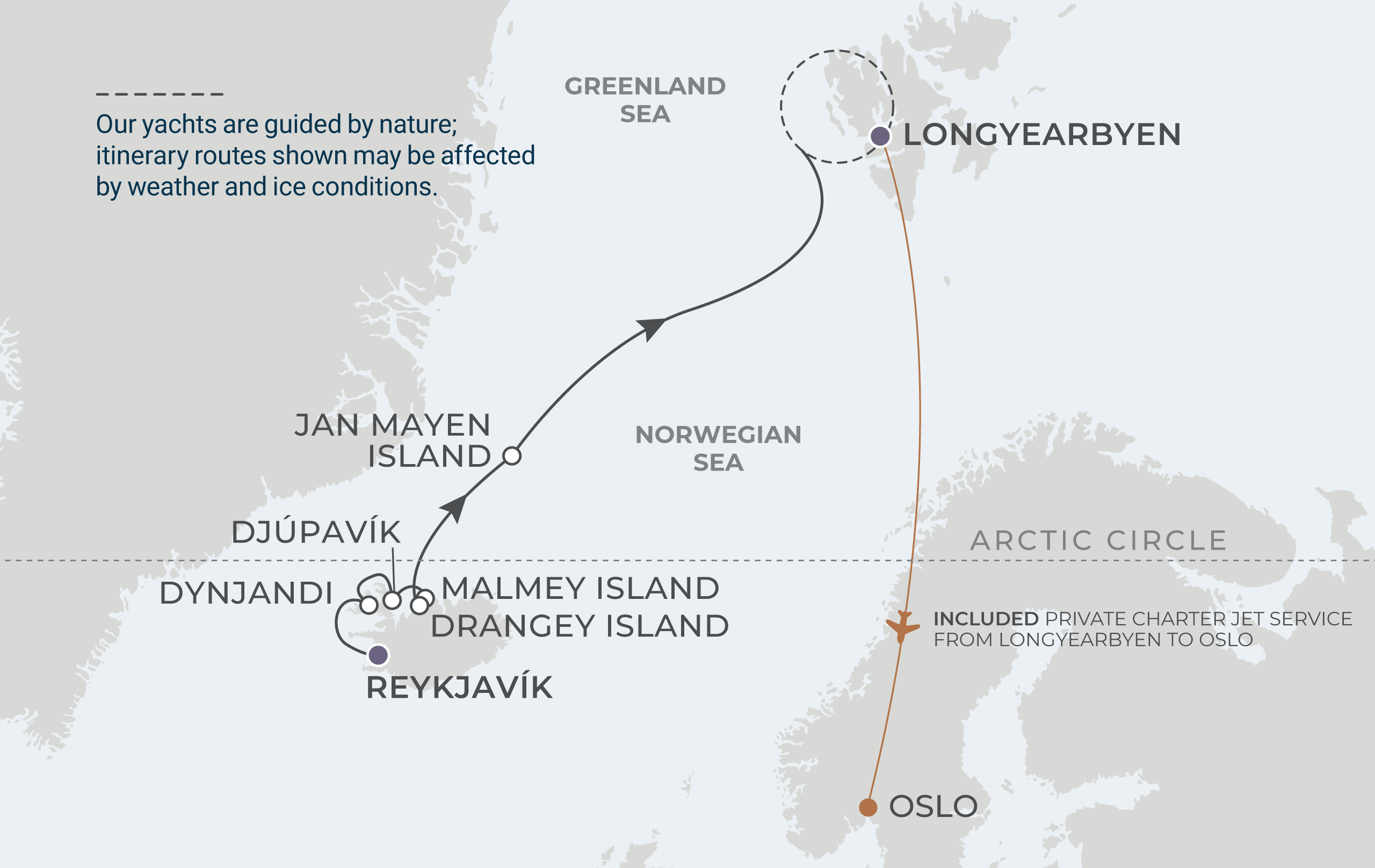 Map for 11-Night Reykjavik to Longyearbyen 6.22.28