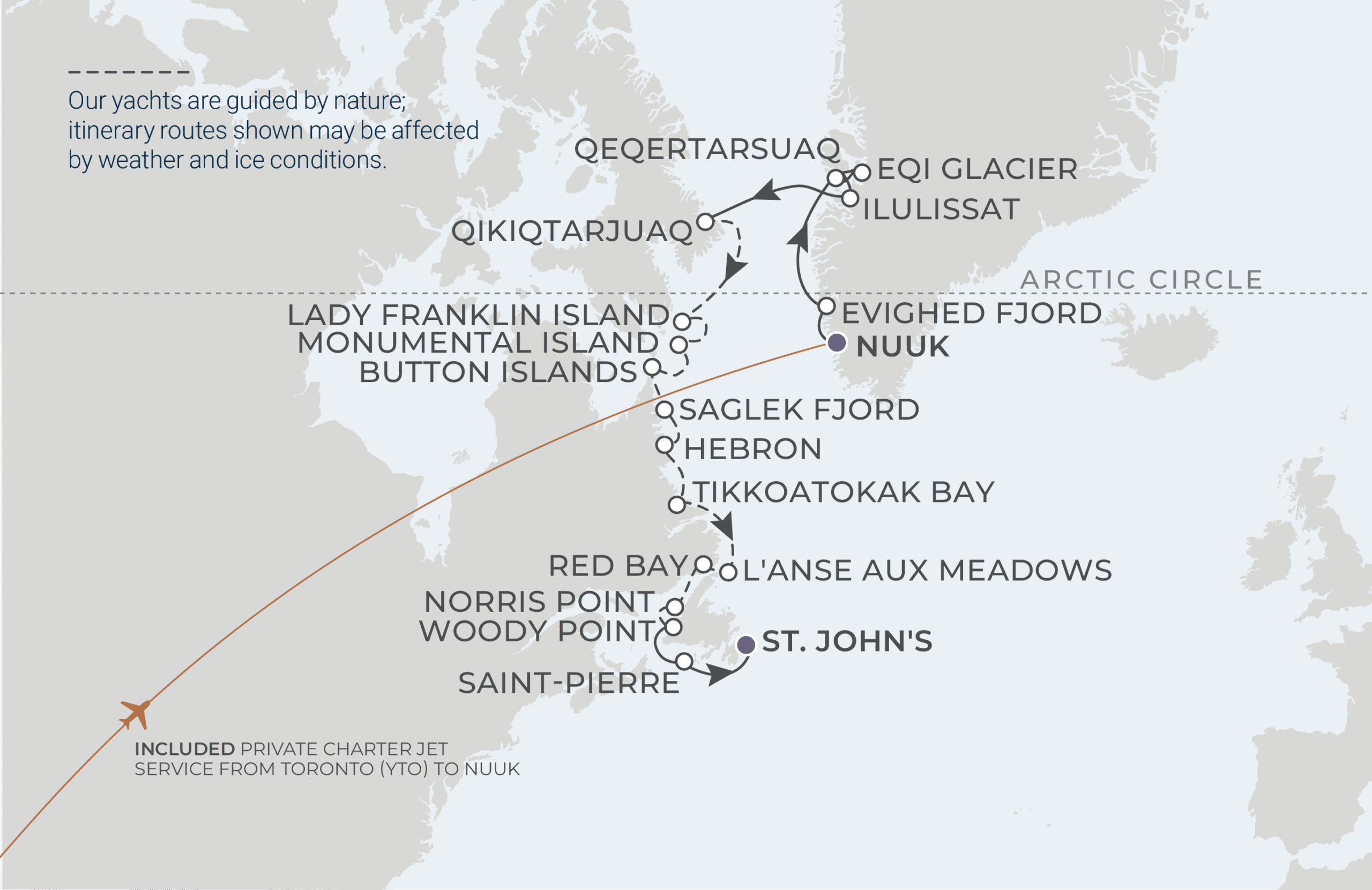 Map for 17-Night Nuuk to St Johns 9.12.28