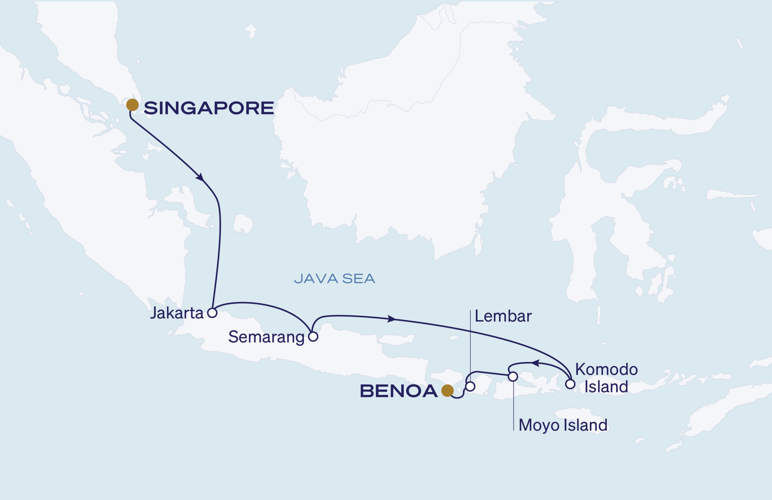 Map for 9-Night Singapore to Bali 2.1.29