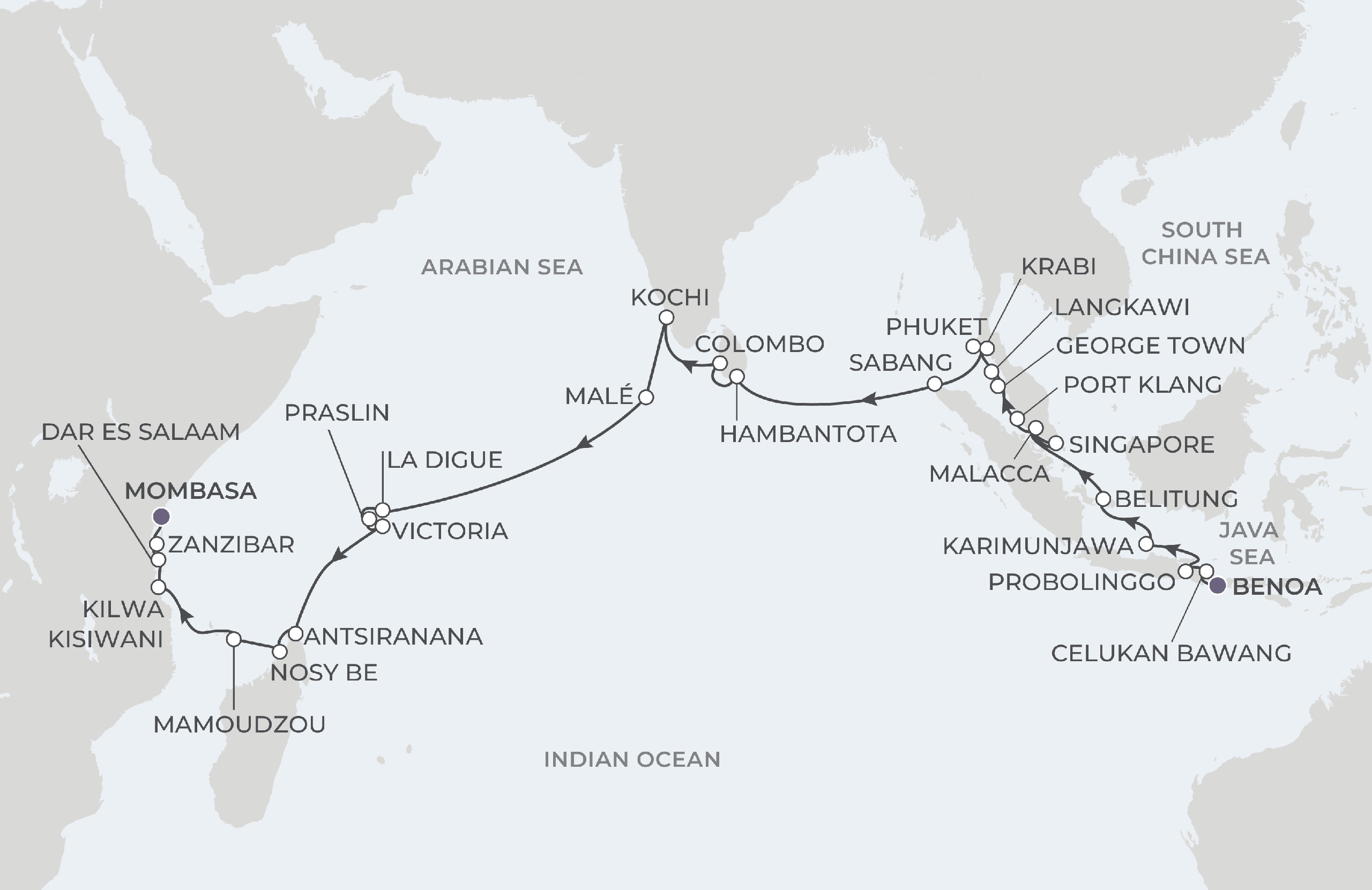 Map for 42-Night Bali to Mombasa 2.10.29