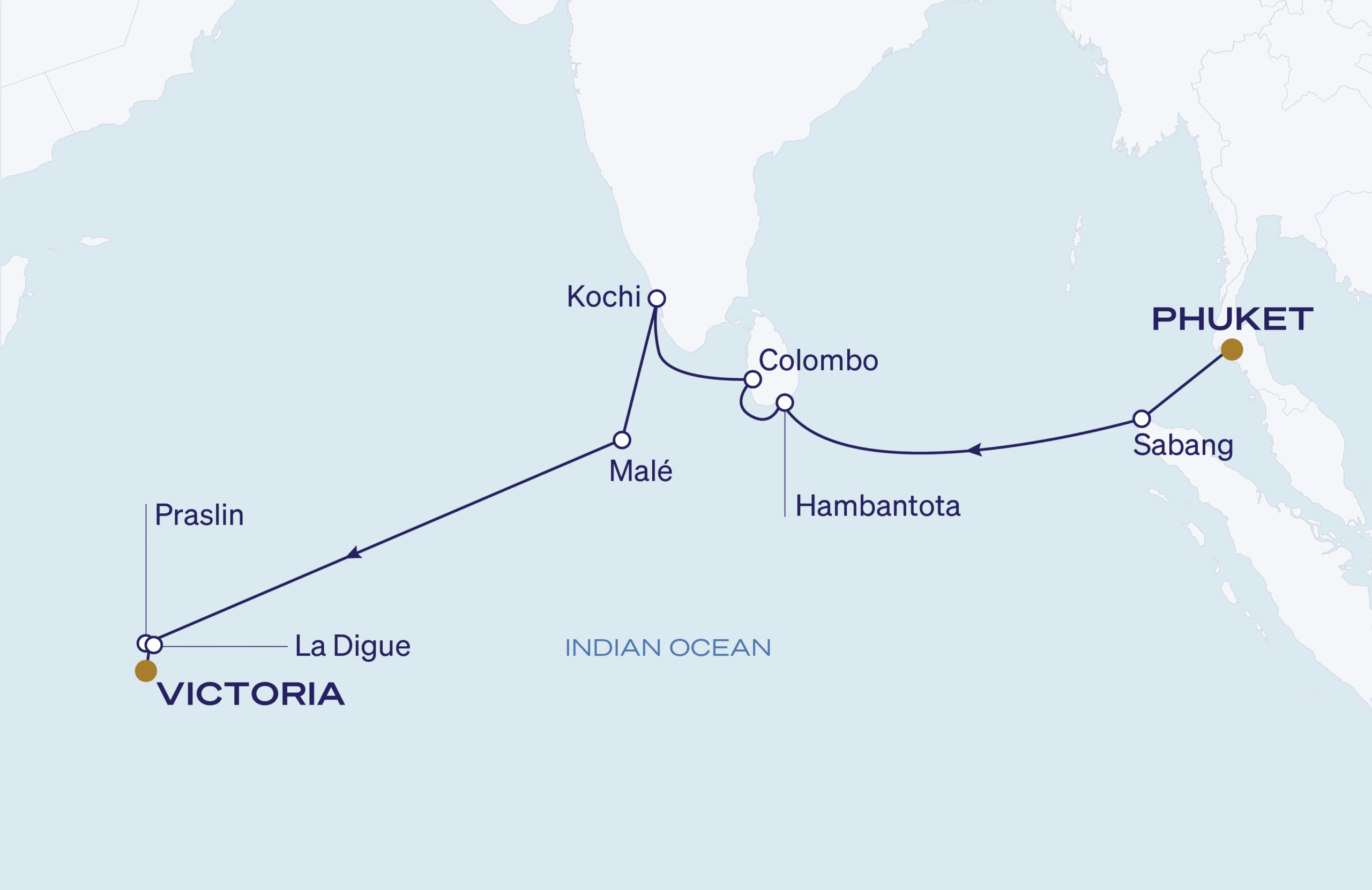 Map for 15-Night Phuket to Mahé 2.27.29