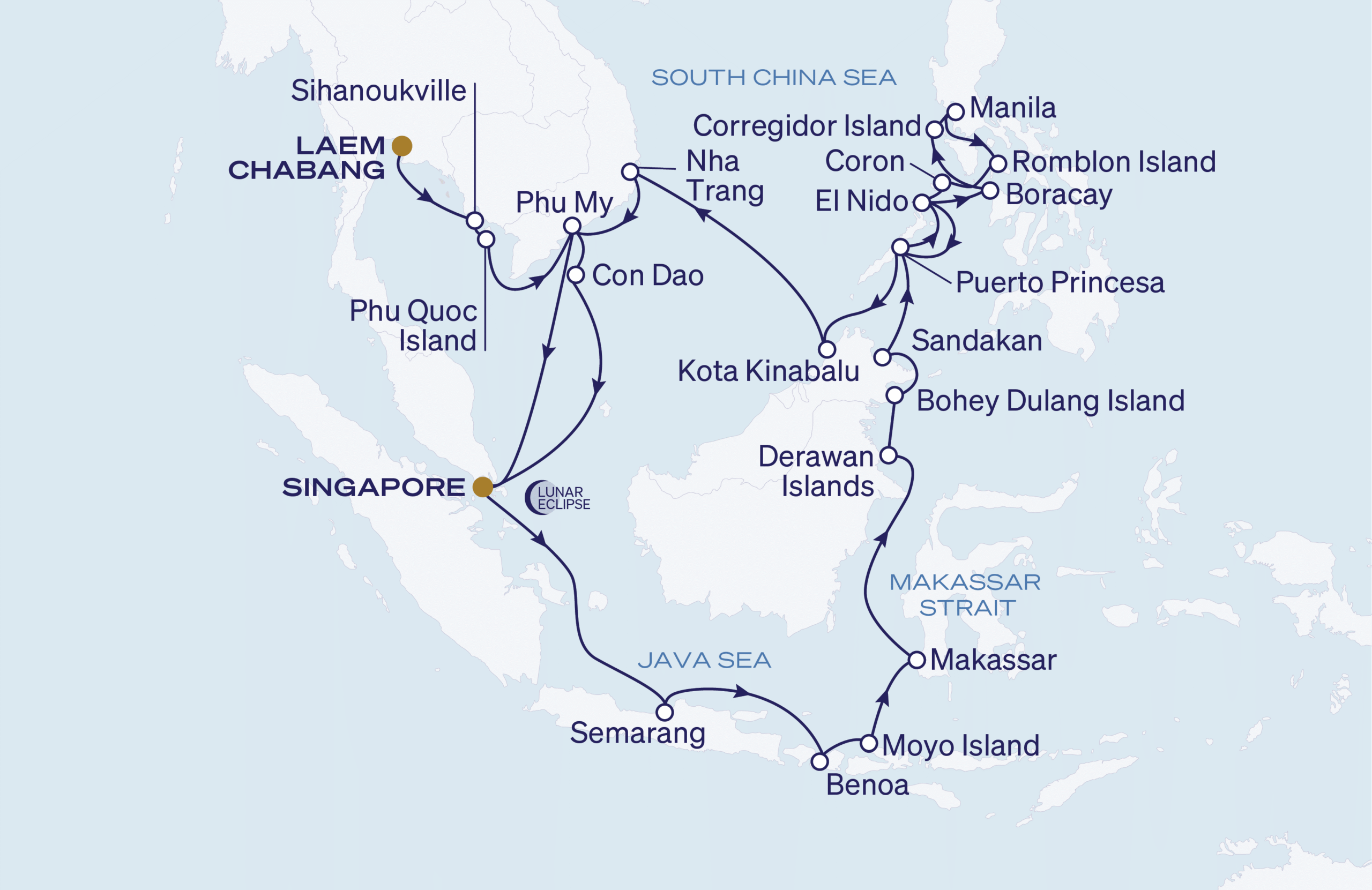 Map for 40-Night Bangkok to Singapore 12.23.28