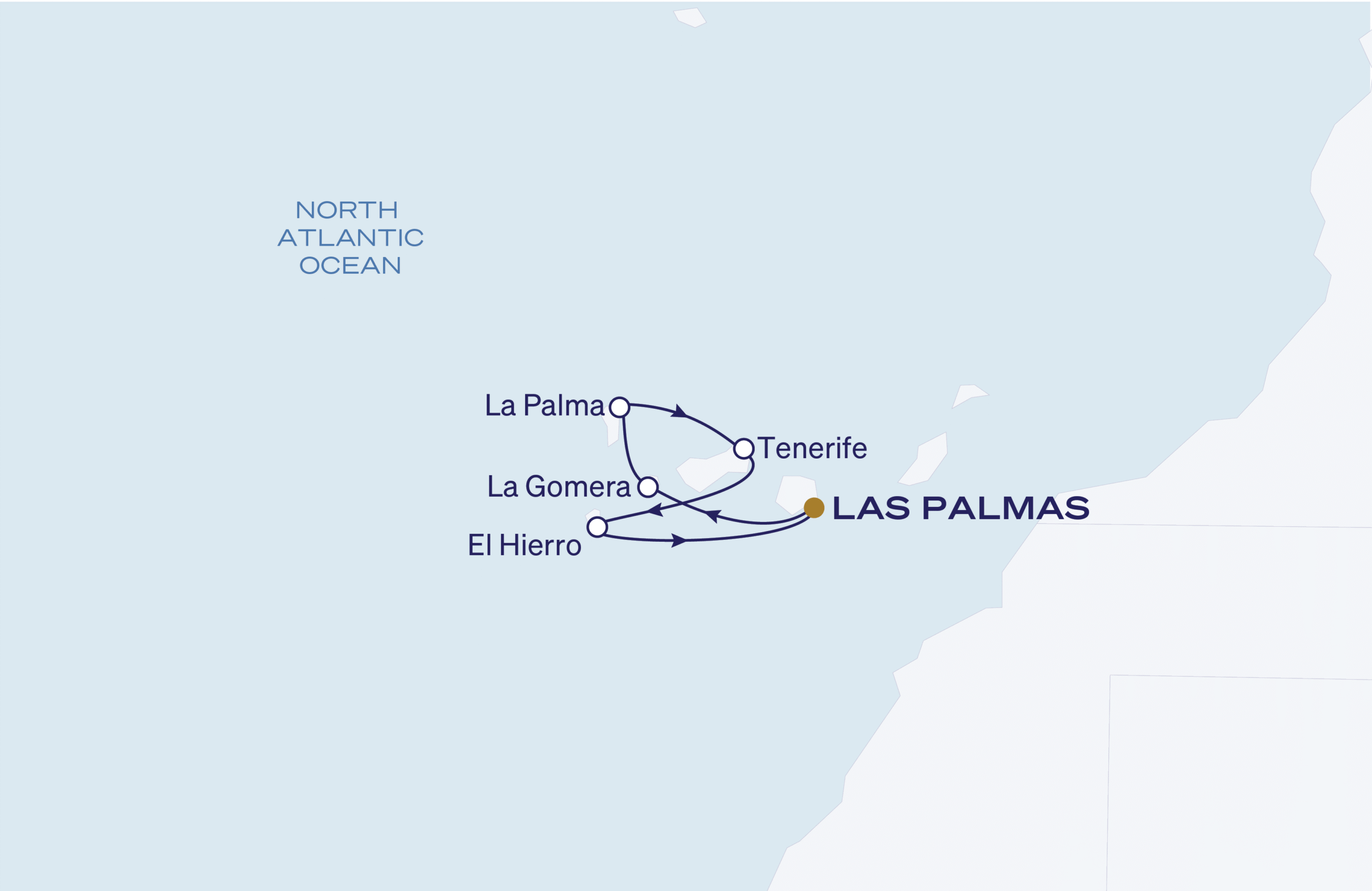 Map for 7-Night Las Palmas Roundtrip 4.7.28