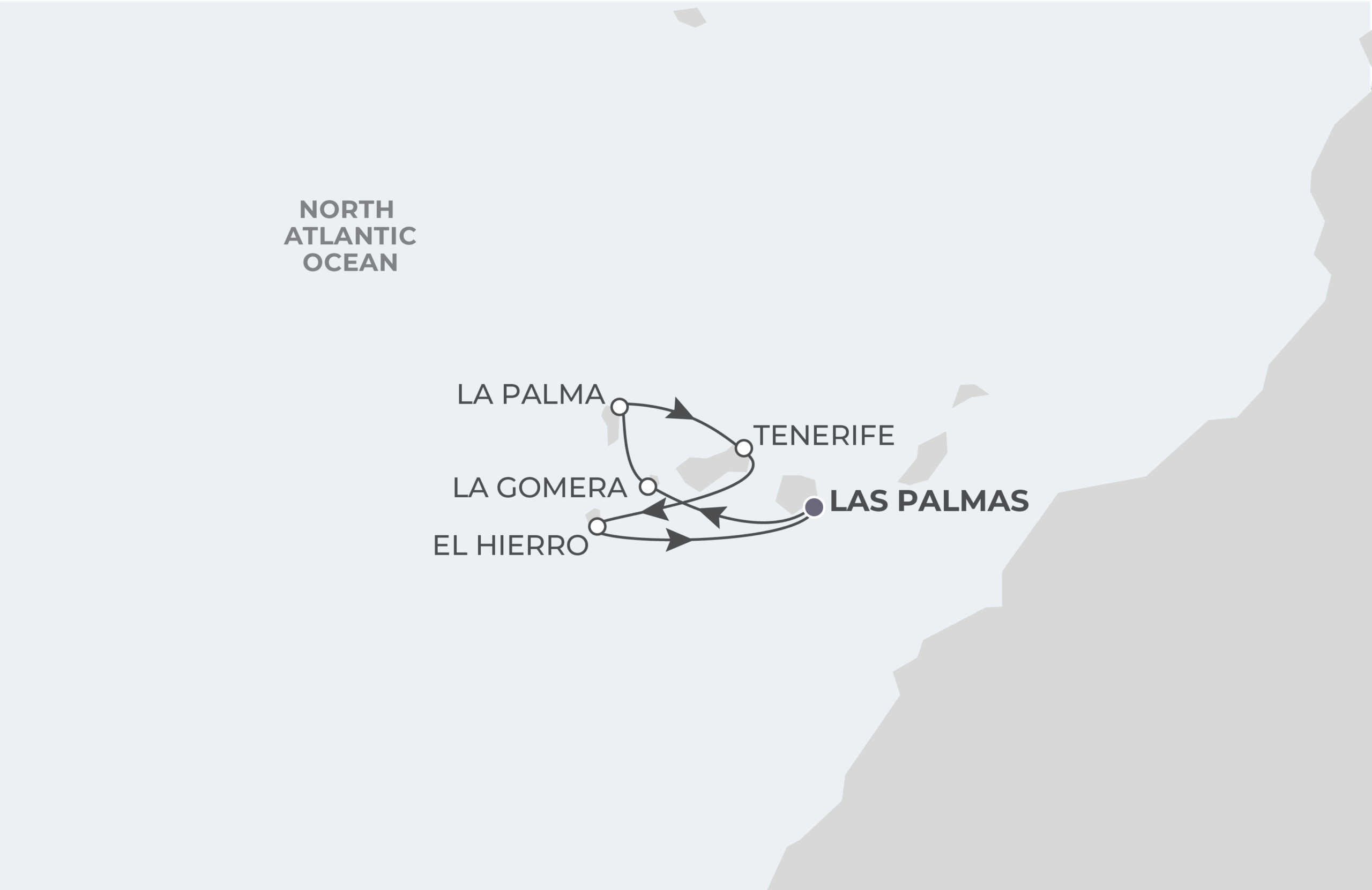 Map for 7-Night Las Palmas Roundtrip 4.7.28
