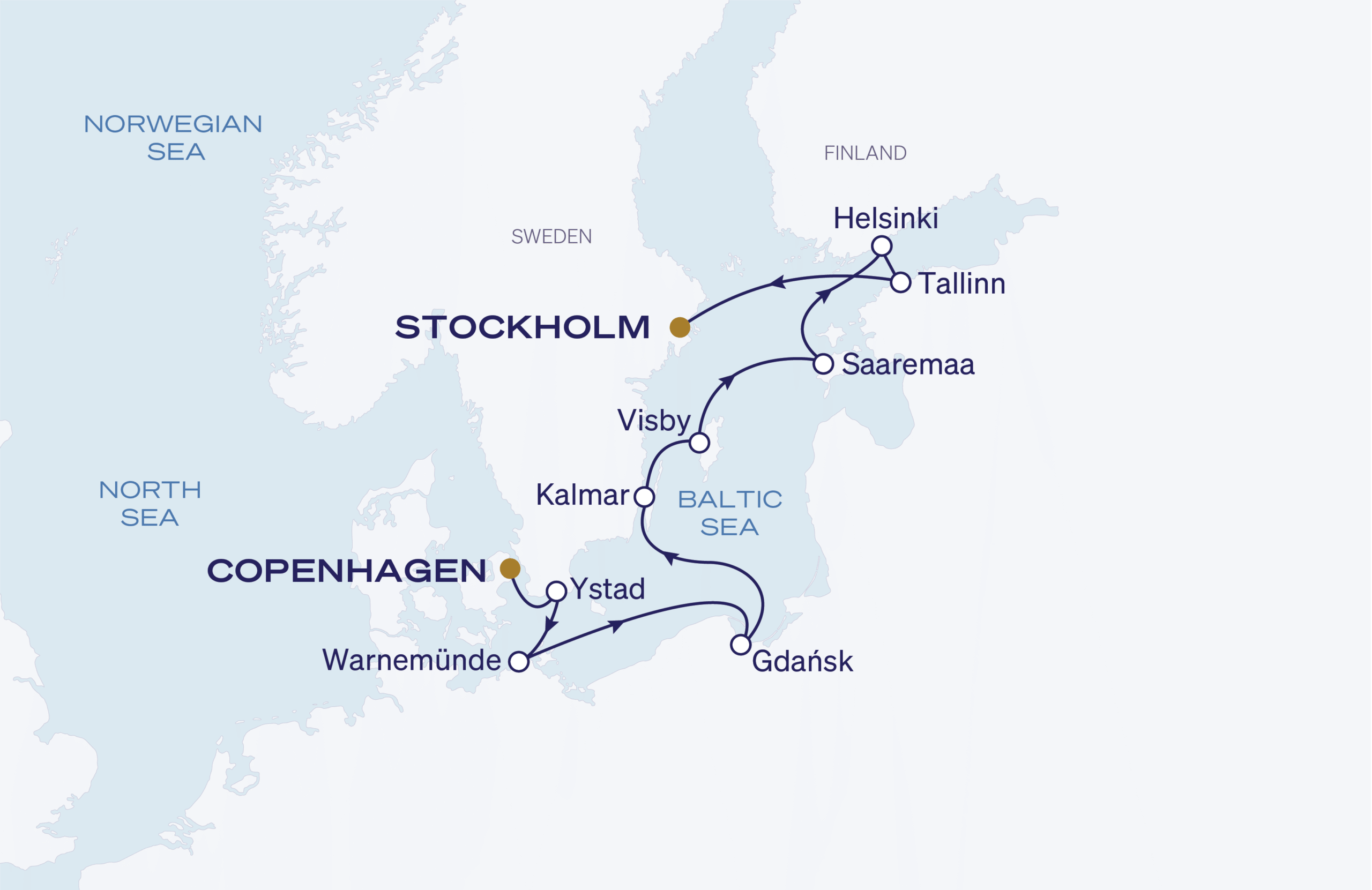 Map for 10-Night Copenhagen To Stockholm 5.15.28