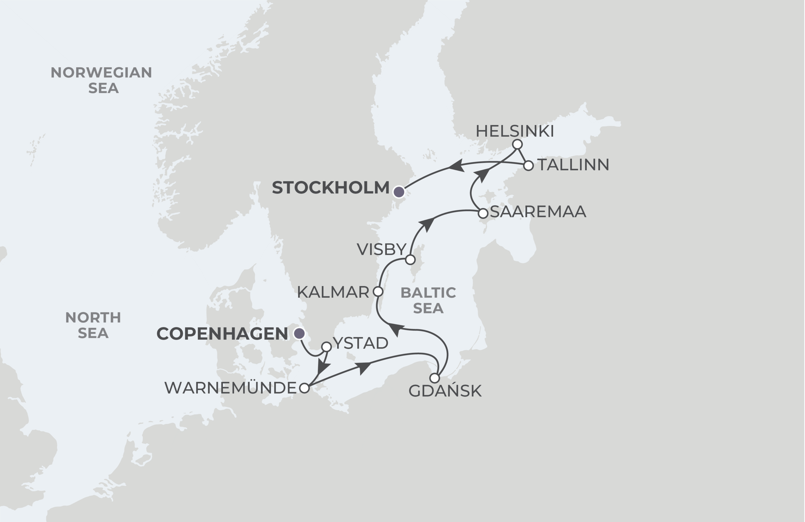 Map for 10-Night Copenhagen To Stockholm 5.15.28