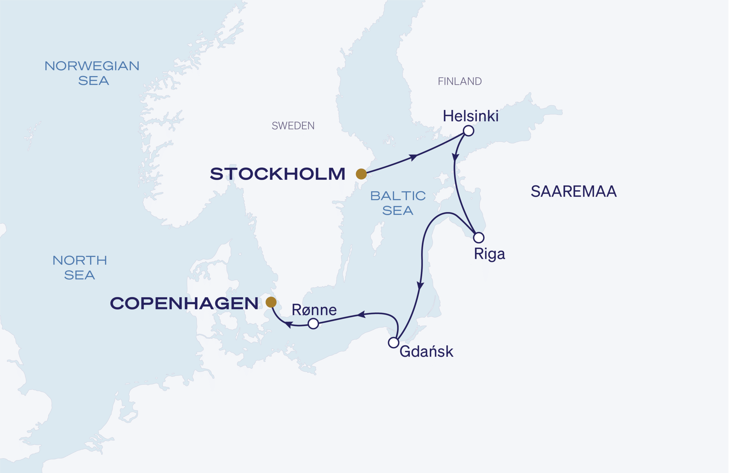 Map for 8-Night Stockholm To Copenhagen 5.25.28