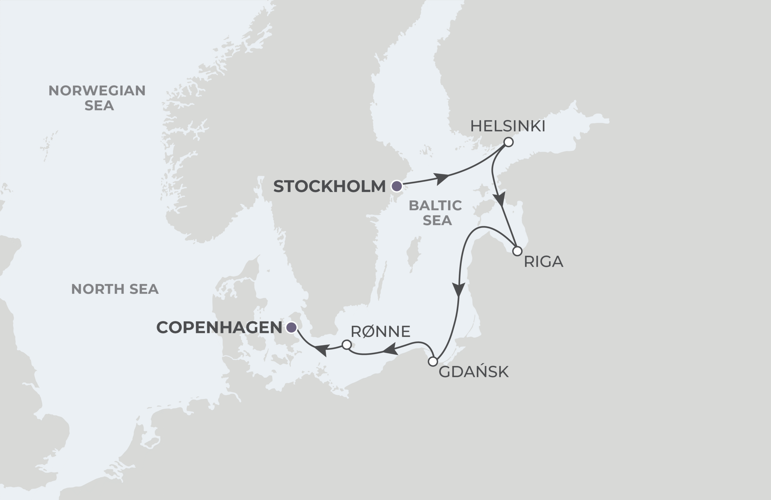 Map for 8-Night Stockholm To Copenhagen 5.25.28